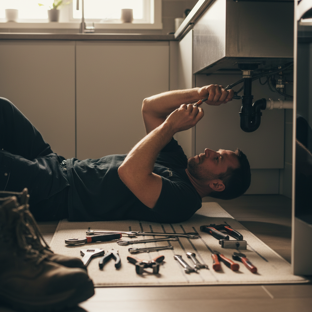Plombier au travail